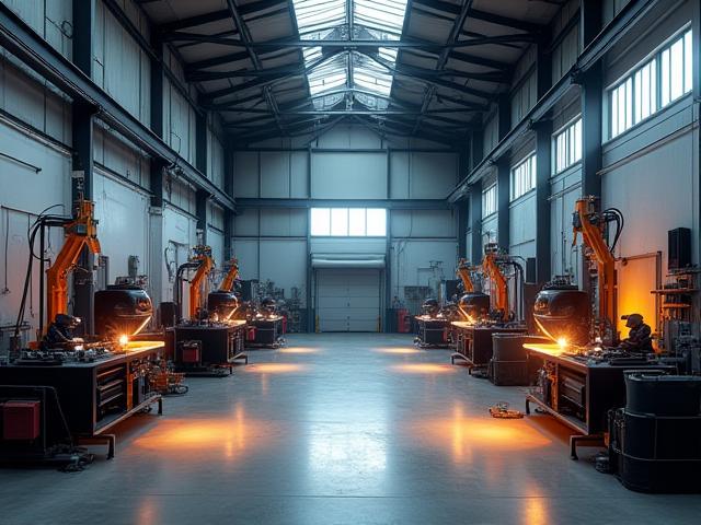 Custom welding bay with advanced tools at Tino Automotive workshop