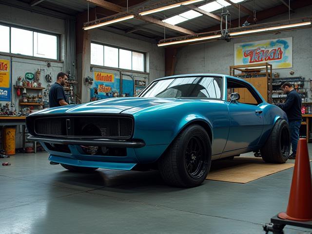 In-progress custom vehicle build in Tino Automotive workshop