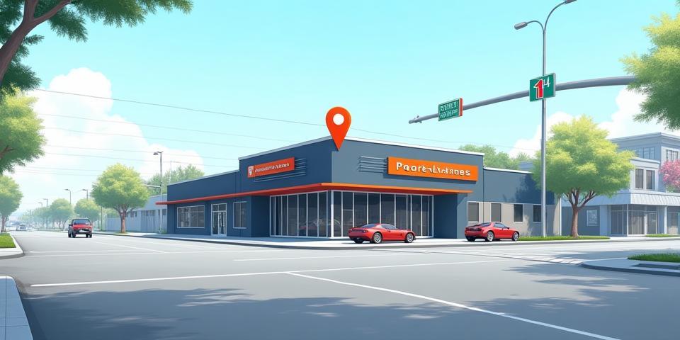 Static image showing the location of Tino Automotive, LLC at 4201 W Blue Heron Blvd, Riviera Beach