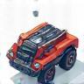Engine diagnostics icon showing diagnostic tools and car engine
